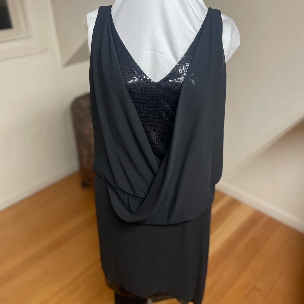 Angel Sanchez asymmetrical sequin cocktail dress